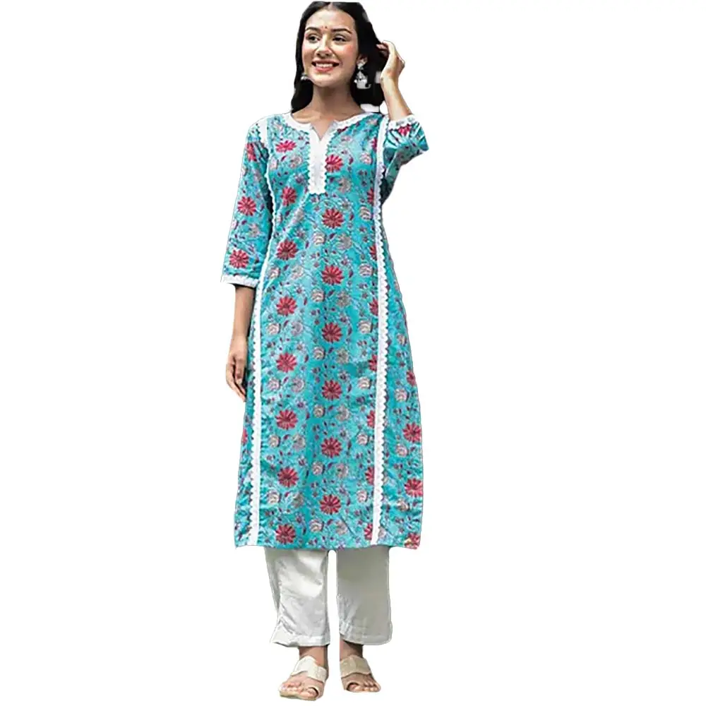 New Design Senhoras Kurti kurti mulheres modestas mulheres kurti senhoras indianas na moda Últimas indiana CLASSY Long