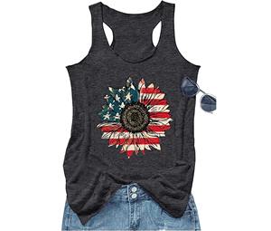 Nueva camiseta sin mangas de mujer de poliéster impresa sublimada con logotipo frontal LARGO DE PUNTO transpirable al por mayor para correr y gimnasio - Product Image 6