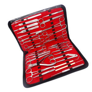 Surgiright-Kit de entrenamiento para estudiantes de medicina, instrumentos quirúrgicos reutilizables y almohadilla de silicona de simulación de piel para práctica de sutura - Product Image 1