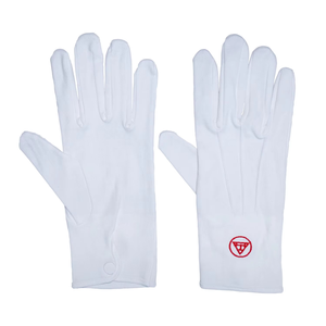 Uso masónico de alta calidad, ropa Formal para adultos, tres tendones, servicios de Iglesia, guantes de cuero blanco transpirables suaves - Product Image 6