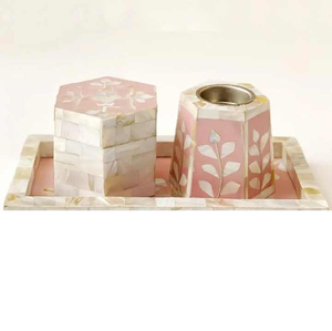 Ensemble élégant de brûleur à bakhoor pour le Ramadan avec des motifs en nacre, décoration d'intérieur pour le Ramadan, brûleur à bakhoor pour une atmosphère parfumée - Product Image 4