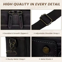 Sac fourre-tout à bandoulière en cuir de vachette véritable personnalisé unisexe mallette rigide pour ordinateur portable pour hommes bureau ou travail