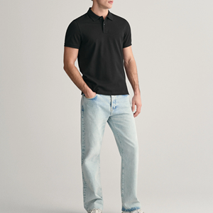 Polos pour hommes à coupe classique, broderie personnalisée, col en tricot plat - Product Image 4