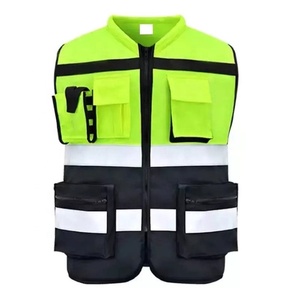 Gilets de sécurité réfléchissants haute visibilité personnalisés, gilet de Construction de circulation avec poches fonctionnelles, gilets réfléchissants pour poignée de chien - Product Image 1