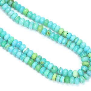 Hermosas cuentas de ópalo verde playa, forma redonda lisa, 7-10 cuentas de ópalo verde playa, cuentas de piedras preciosas lisas, calidad AAA. - Product Image 4