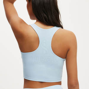 <b>Sleeveless</b> Racer Bone Tank <b>Top</b> With Slim Fit Design Comfortable Material For Gym Yoga And Outdoor Activity - Product Image 4