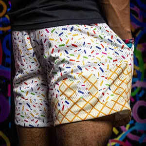 Pantalones cortos de malla de alta calidad Pantalones cortos de gimnasio casuales Pantalones cortos de Malla de uso de verano para hombres lisos en blanco para adultos - Product Image 4