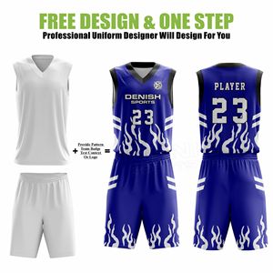Maillots de basket-ball haute performance personnalisés uniformes respirants à séchage rapide pour l'été ensemble de motifs imprimés pour clubs et écoles - Product Image 2