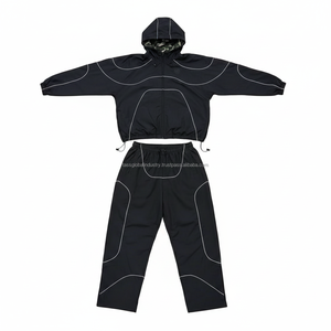 Conjunto Deportivo para Hombre, Primavera, Ligero, con Ribete Reflectante, Chaqueta Cortavientos con Capucha y Pantalones, Ropa Deportiva Urbana, Personalizable - Product Image 1