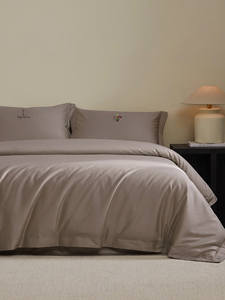 Juego de Ropa de Cama de Algodón con Bordado de Panda de Dibujos Animados, Funda de Edredón, Sábana y Funda de Almohada, Cálido y Suave para Invierno - Product Image 1