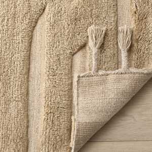 MORRO LAINE RUG Blé de haute qualité modèle 3D Beige Texture sans couture avec des lignes parallèles ressemblant à un fond de Surface de grès - Product Image 3