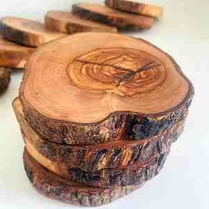 Dessous de verre en bois de noyer gravés sur mesure Tapis de boisson en bois faits à la main Qualité d'exportation indienne de qualité supérieure - Product Image 5