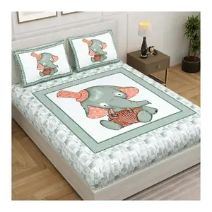 White & Green Dumbo 3d Bedding Cartoon Printed Duvet Embroidered Pillowcase Twin Full Queen King Size Bedclothes Drop Shipping