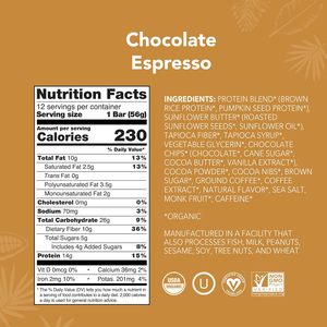 ALOHA Organic Plant-Based Protein <b>Bars</b> (Chocolate Espresso, 12-count) - Product Image 2