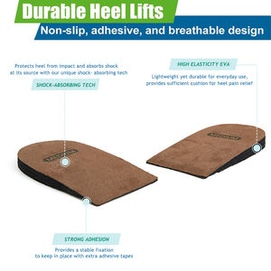 Calcanhar Dor Perna Comprimento Discrepâncias Fasciite Plantar 3 Camadas Ajustável Elevador Ortopédico Calcanhar - Product Image 2