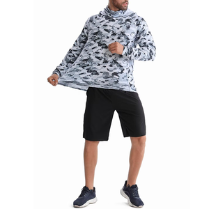 เสื้อตกปลาผ้าโพลีเอสเตอร์ระบายอากาศได้ดีมีฮู้ดเสื้อตกปลา100% ดูดซับความชื้นได้ UPF 50 - Product Image 5