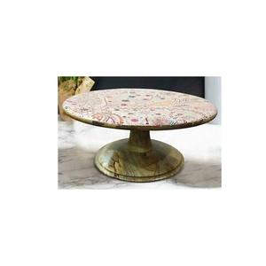 Soporte para Tartas de madera Natural de la mejor calidad, diseño informal para el hogar de Hotel de lujo con esmalte impreso para taza, pastel, utensilios para hornear, uso en restaurante - Product Image 5