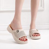 Femmes Designer été plage sandales glisser pantoufles en gros 2025 semelle souple antidérapant semelle épaisse chaussures pour femmes et dames
