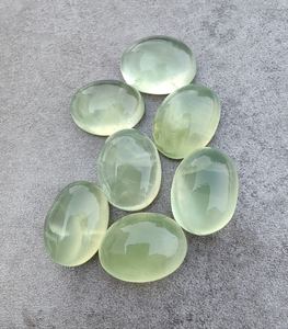คุณภาพสูง 100% ธรรมชาติ Prehnite รูปไข่ Cabochons แท้แบนกลับปรับเทียบ 3A + คุณภาพอัญมณีสําหรับเครื่องประดับทํา OEM - Product Image 3
