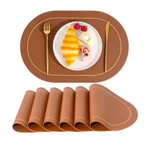 Style tapis de plaque en cuir cuisine fait à la main feutre Table à manger tapis napperon et taille personnalisée pas cher prix au meilleur prix - Product Image 3