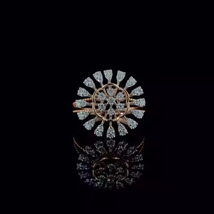 Lab Grown Diamond Flower <b>Cocktail</b> <b>Ring</b> Unique Jewelry 14K <b>Gold</b> Statement <b>Ring</b> for Women Elegant <b>Ring</b> for Her - Product Image 1