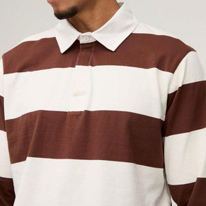 Polo de manga larga para hombre con logotipo de diseño personalizado al mejor precio, tejido de punto al por mayor a granel con patrón impreso - Product Image 4