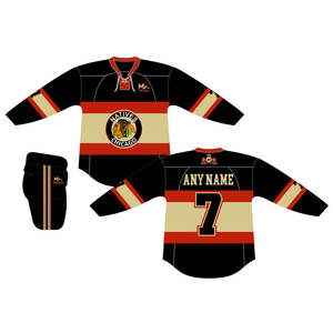 Uniforme personnalisé de hockey sur glace grande taille pour adultes 100% polyester séchage rapide respirant ensembles fabriqués au Pakistan dans des tailles personnalisées - Product Image 3