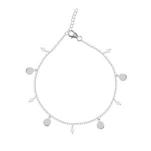Compre Tobilleras/Payals de Plata 925 100% Auténtica para Mujeres y Niñas, Chapadas en Oro de 14k, Estilo Lindo - Product Image 1
