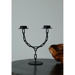 Portavelas de metal de diseño premium clásico, diseño de forma personalizada, portavelas de metal con acabado recubierto de polvo dorado, precio de venta - Product Image 3