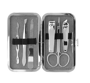 High Quality Compact Eco-Friendly Leather Case Travel Set Manicure Pedicure Kit High Quality Cuticle Nail <b>Cutters</b> for <b>Men</b> Women - Product Image 5