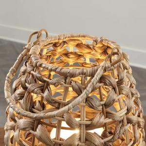 WholeSale Handwoven Water Hyacinth Lantern Natural <b>Wicker</b> <b>Candle</b> Lantern For Table Shelf Living Room Boho Farmhouse Home Decor - Product Image 5