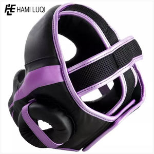 Protector de cabeza de seguridad personalizado de cuero Pu de alta calidad Protector de cabeza de lucha de alta calidad Logotipo personalizado e impresión - Product Image 5