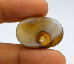 Cabujón de Ágata Natural, Corte Ovalado, Liso, 28X19X8MM, Piedra Preciosa para Joyería - Product Image 3