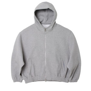 Boxy Sweats à capuche zippés surdimensionnés de haute qualité 380 g/m² de poids lourd 100% coton Sweats à capuche personnalisés imprimés bouffants avec fermeture éclair - Product Image 4