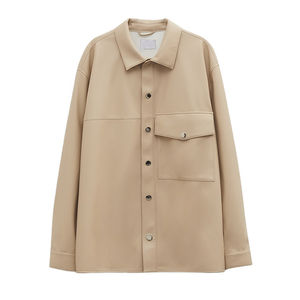 Veste en similicuir élégante avec poche chic à rabat sur la poitrine Veste en cuir Geniun pour hommes - Product Image 1
