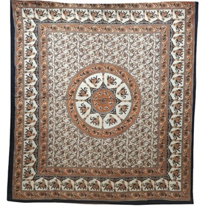 SK NOOR et SONS présentent le meilleur drap plat en coton imprimé en blocs de matériaux couvre-lit pour hôtels - Product Image 5