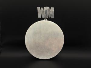 Collier avec pendentif en lettres à bulles serties de CZ personnalisées - Product Image 2