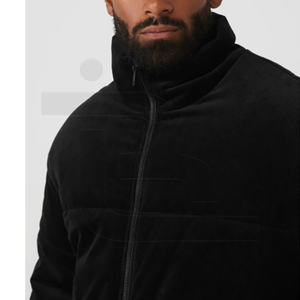 High Quality Men's <b>Corduroy</b> Hoodie <b>Jacket</b> with Stand Collar & Pullover Zipper Customizable Logo Wholesale OEM Price - Product Image 4