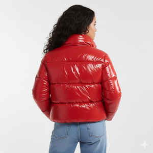 Abrigo Largo de Invierno para Mujer, de Alta Calidad, Relleno de Algodón, Tejido, Transpirable, Cortavientos, Acolchado, con Capucha de Piel - Product Image 2