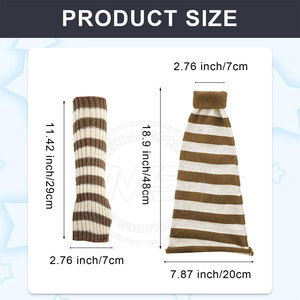 Modische Gerippte Strick-Arm- und Beinwärmer aus Wolle/Baumwolle für Damen, Kälteresistent, Komfortabel, Atmungsaktiv, Umweltfreundlich, Großpackung - Product Image 2