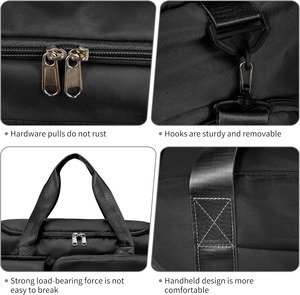 Yüksek kapasiteli çok cep seyahat çantası moda tuval malzeme günlük kullanım için fermuar kapatma ile taşınabilir - Product Image 5