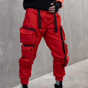 Techwear Pantalon cargo multi-poches pour hommes Harajuku Hip Hop Streetwear Jogger Pantalon de survêtement taille élastique Cyberpunk Techwear Pantalon Ninja - Product Image 1