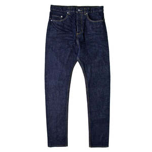 Jean en denim brut 100% coton à lisière, délavé, taille haute, avec boutons décoratifs, style Y2K vintage hip-hop pour l'hiver - Product Image 1