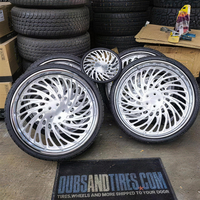 Jantes forgées sur mesure style DUB pour tout-terrain, 22x12 à déport profond, 5x5.5, chromées, 4x4 20x10 pour SUV rehaussés et camions de spectacle Forgiato