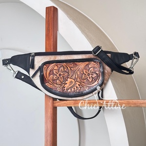 Moda chica señoras Casual pequeño moda mano tooled cuero de vaca mujeres Cross Body Sling Fanny pecho Crossbody bolsos de hombro - Product Image 1