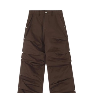 กางเกงชิโน่ลำลองผู้ชายขายดี ทรงวินเทจ เอวกลาง ยางยืด ผ้าแคนวาสน้ำหนักเบา ด้านหน้าเรียบ - Product Image 1