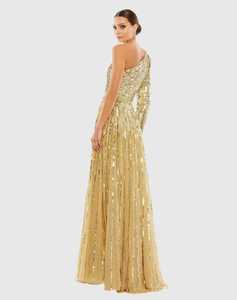 Elegante vestido de noche de lentejuelas doradas 2025 largo Formal de lujo vestido de mujer elegante vestido Formal dorado para la noche - Product Image 5