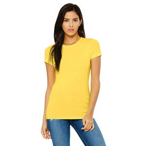 Custom Round Neck T Shirts For Women <b>Sexy</b> Slim Fit Casual Tops Breathable Gym Fitness Wear - Product Image 1