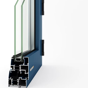 Styles ouverts pliants fixes de fenêtres verticales en aluminium du fabricant professionnel pour la construction d'appartements avec cadre invisible - Product Image 1