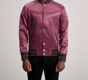 Blouson aviateur en toile ample d'inspiration vintage pour unisexe avec logo à glissière sur le devant imperméable et coupe-vent - Product Image 2